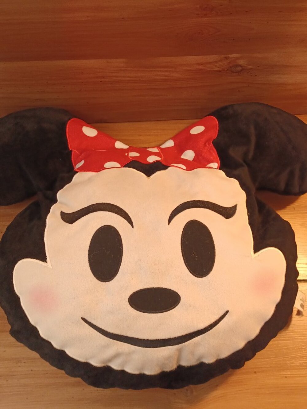 Disney Emoji Minnie Mouse Head Plush Pillow Toy 19"X 22"